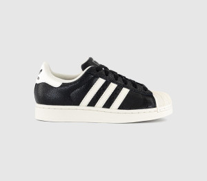 adidas Womens Superstar II Trainers Black Offwhite Black, 4