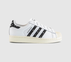 Adidas Womens Superstar II Trainers Crystal Cream Black Natural, 5.5