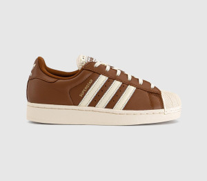 adidas Womens Superstar II Trainers Dusky Bronze Cream White Wonder White In Multi, 5.5