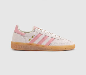 adidas Womens Handball Spezial Trainers Wonder Mauve Gold Metallic In White, 5