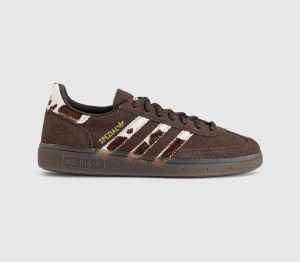 Adidas Womens Handball Spezial Trainers Brown Cow Print, 5