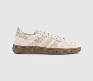 adidas Womens Handball Spezial Trainers Khaki Wonder Alumina Snake Print In Green, 7.5