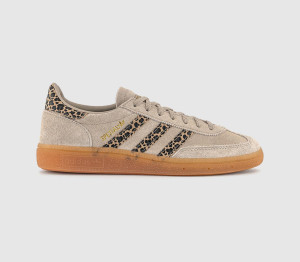 adidas Womens Handball Spezial Trainers Wonder Beige Leopard Sandstone Gum In Natural, 6.5