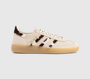 adidas Womens Handball Spezial Trainer Cream Cow Print In Natural, 6.5