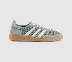 Adidas Womens Handball Spezial Trainers Silver Green Linen Gum Multi, 4