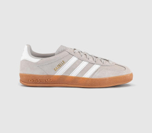 adidas Womens Gazelle Indoor Trainers Chalk Pearl White Gum, 4