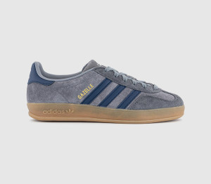 adidas Womens Gazelle Indoor Trainers Grey Night Indigo Grey, 4.5