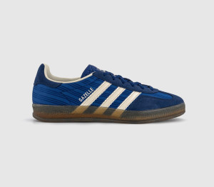 adidas Womens Gazelle Indoor Trainers Victory Blue Night Indigo Cream White, 4