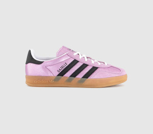 Adidas Womens Gazelle Indoor Trainers Bliss Lilac Black Metallic Purple, 5