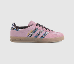 Adidas Womens Gazelle Indoor Trainers Liberty Magic Mauve Aurora Coffee Gum Purple, 8.5