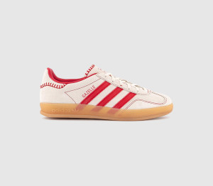 adidas Girls Gazelle Indoor Trainers Better Scarlet Better Scarlet Cream White In Natural, 5
