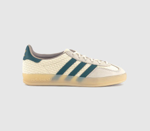adidas Womens Gazelle Indoor Cream White Preloved Teal In Natural, 5