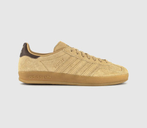 adidas Womens Gazelle Indoor Trainers Golden Beige Golden Beige In Natural, 10