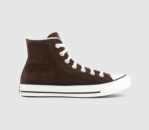Converse Womens All Star Hi Trainers Brown Fudge, 9