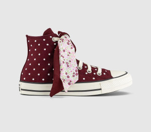 Converse Womens All Star Hi Trainers Deep Bordeaux Egret New Found Brown, 4.5