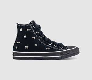 Converse Womens All Star Hi Trainers Black Studs, 3.5