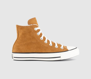 Converse Womens All Star Hi Trainers Gingersnap Egret Red, 5
