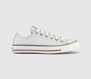 Converse Womens All Star Low Trainers White Egret Deep Bordeaux, 7