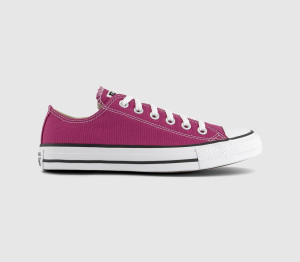 Converse Girls Pink & White Canvas All Star Low Trainers, Size: 3