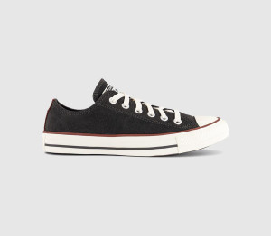Converse Womens All Star Low Trainers Mudguard Apple Red Black, 3