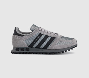 adidas Mens LA Trainer OG Trainers CH Solid Grey Core Black Iron Metallic, 9.5