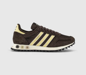 Adidas Womens LA Trainers OG Dark Brown Almost Yellow Off White, 8
