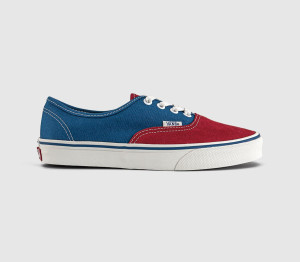 Vans Womens Authentic Trainers Blue Red White, 4.5
