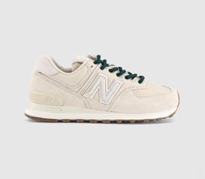 New Balance Womens 574 Trainers Black Darker Sea Salt