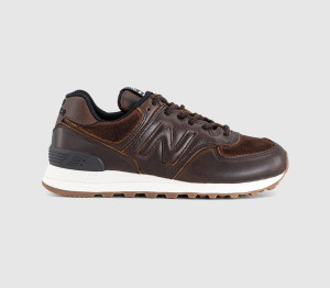 New Balance Womens 574 Trainers Pumpernickle Natural, 5.5