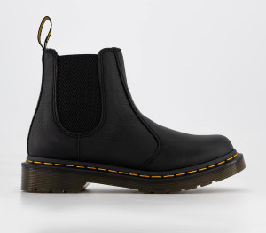 Dr. Martens Girls Black Leather Stitch Detail 2976 Chelsea Boots, Size: 3