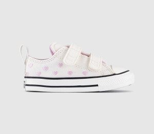 Converse Kids All Star 2VLace Trainers Vintage White Bloom Heart, 9infant