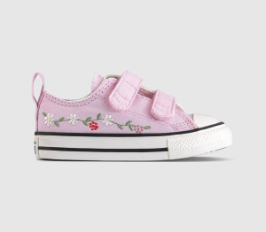 Converse Kids All Star 2vlace Trainers New Found Bloomvintage Whiteblack, 7infant