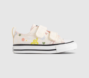 Converse Kids All Star 2vlace Trainers Egret OK Bloomer White, 9infant