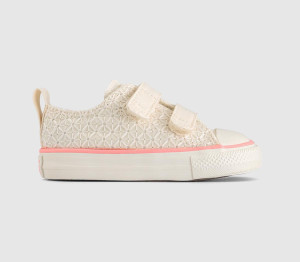 Converse Kids All Star 2vlace Trainers Crochet Egretall Heategret Black, 9infant