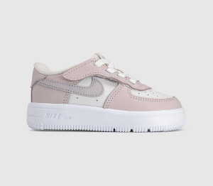 Nike Kids Air Force 1 Infant Trainers Phantom Platinum Violetsilt Redwhite, 7.5 Infant