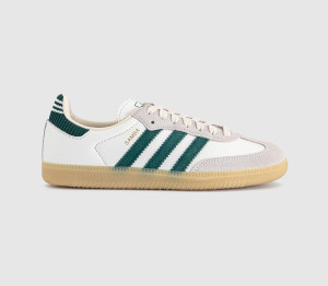 Adidas Womens Samba OG Trainers Cloud White Collegiate Green Gum, 4