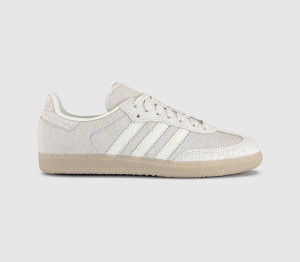 adidas Womens Samba OG Trainers Off White Crystal Linen, 7