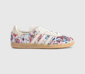 adidas Womens x Liberty London Samba OG Liberty London Gum In White, 7.5