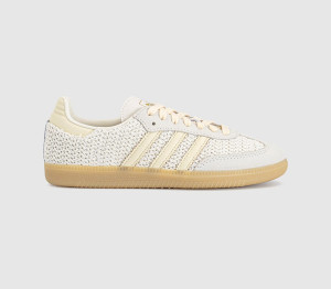 Adidas Womens Samba OG Trainers Offwhite Warm Vanilla Gum, 9