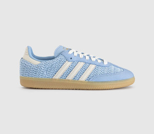 adidas Womens Samba OG Trainers Clear Sky Offwhite Gum In Blue, 7.5
