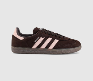 adidas Womens Samba OG Trainers Aurora Coffee Sandy Pink White In Brown, 9