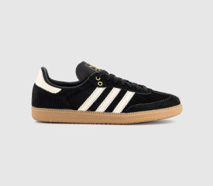 Adidas Womens Samba OG Trainers Pony Hair Effect Core Black Cream White Gum, 4