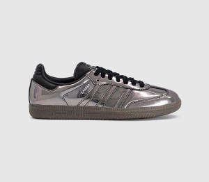 Adidas Womens Samba OG Trainers Metallic Black Gum, 7