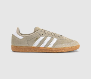 Adidas Womens Samba OG Trainers Khaki White Gum Green, 6.5