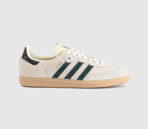 adidas Womens Samba OG Trainers Cream White Collegiate Green Magic Beige In Natural, 6