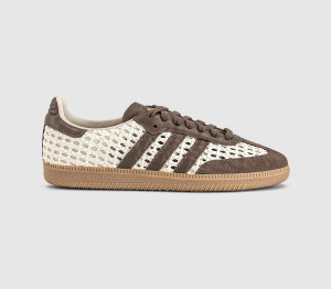 adidas Womens Samba OG Trainers Cream White Earth Strata Gold Metallic In Natural, 6.5