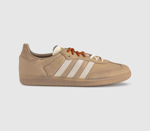 adidas Womens Samba OG Trainers Magic Beige Cream White Cardboard In Natural, 6.5