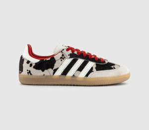 Adidas Womens Samba OG Trainers Cow Print Aurora Coffee White Gum Multi, 6.5
