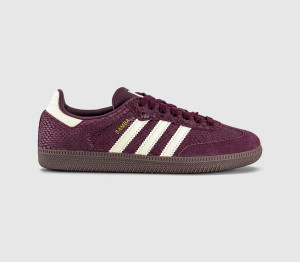 adidas Womens Samba OG Trainers Snake Print Maroon Cream White Gold Metallic In Multi, 3