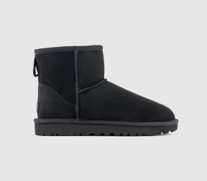 UGG Womens Classic Mini Ii Black Suede, 3